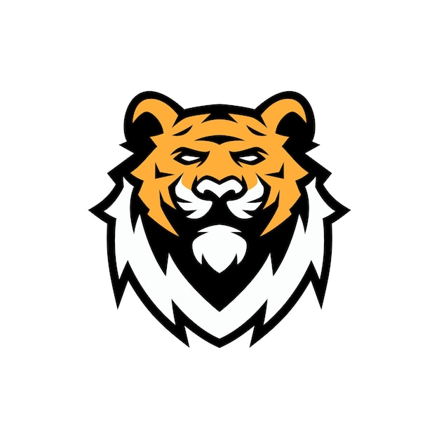 Tijger hoofd mascotte logo ontwerp