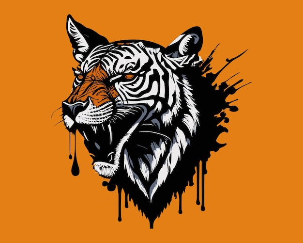 tijger hoofd vector illustratie ontwerp