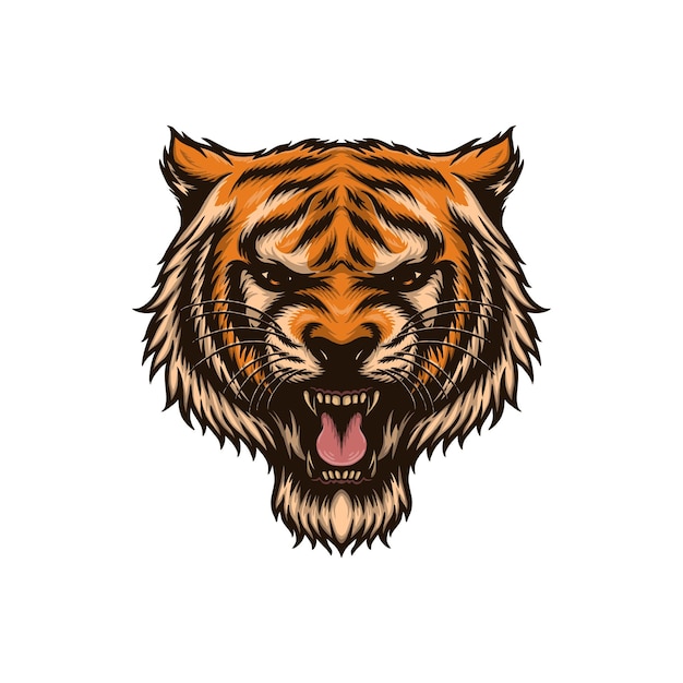 Tijger hoofd vectorillustratie