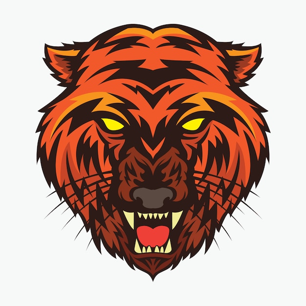 Tijger hoofd vectorillustratie