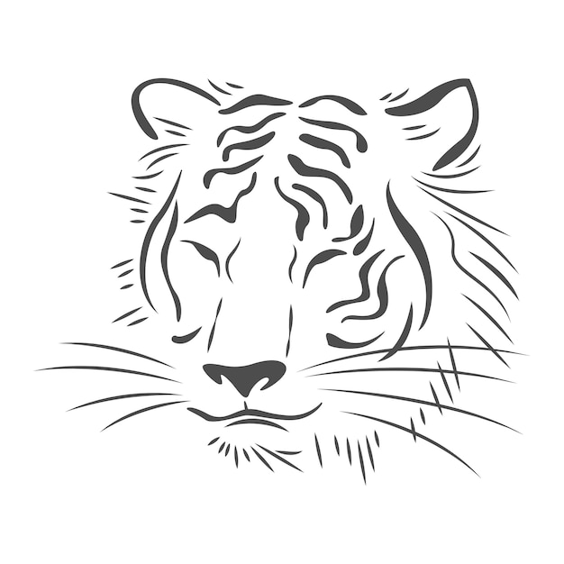 Vector tijger icoon logo ontwerp