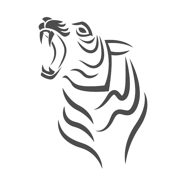 Tijger icoon logo ontwerp