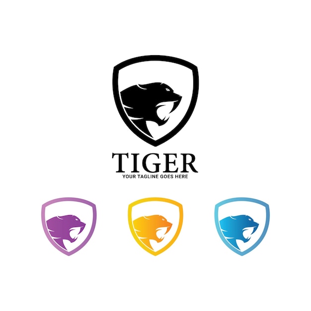 tijger logo pictogram vector sjabloon