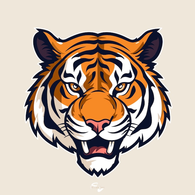 Tijger logo vector sticker