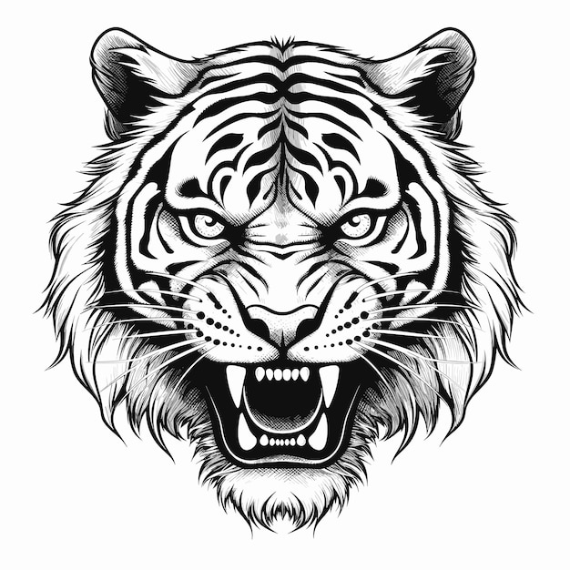 Tijger logo vector sticker