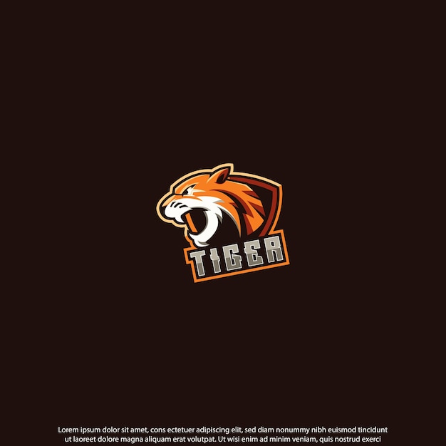 Tijger mascotte logo ontwerp goed gebruik voor symbool identyti embleem merk club team gaming esport en meer