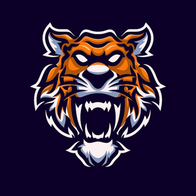 Tijger masscot logo esport premium vector