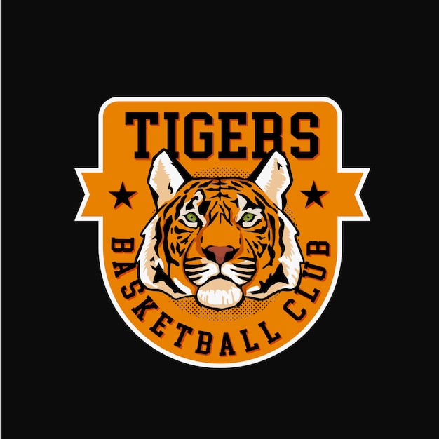 Tijger sport club mascotte logo vector