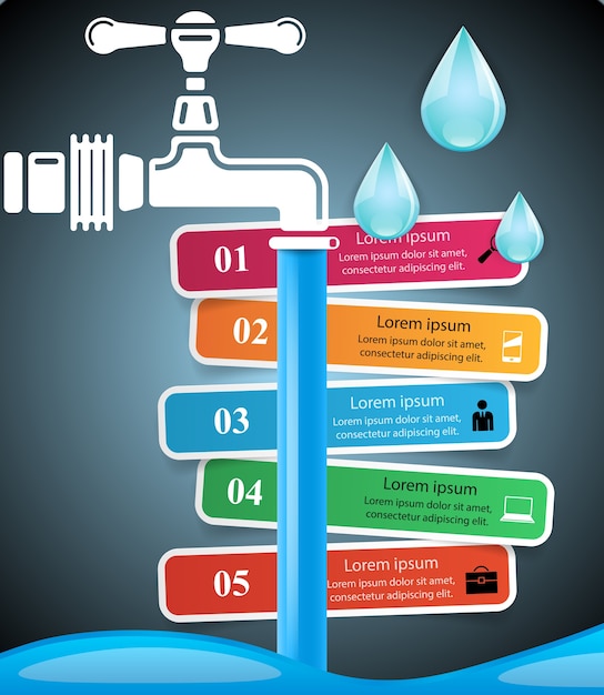 Tik op zakelijke Infographics