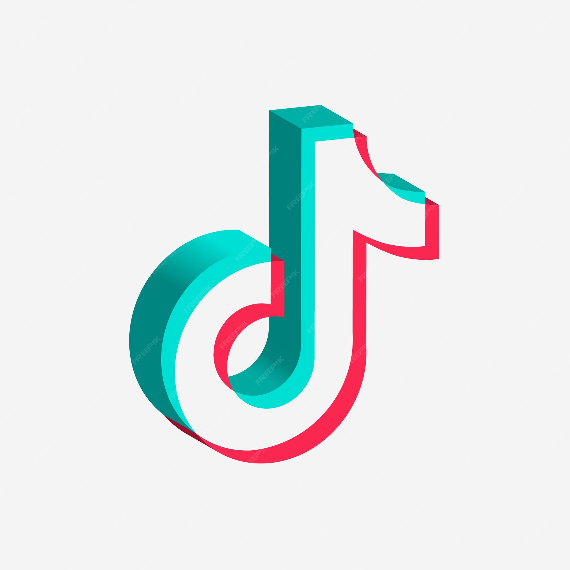 Premium Vector | Tik tok 3d logo