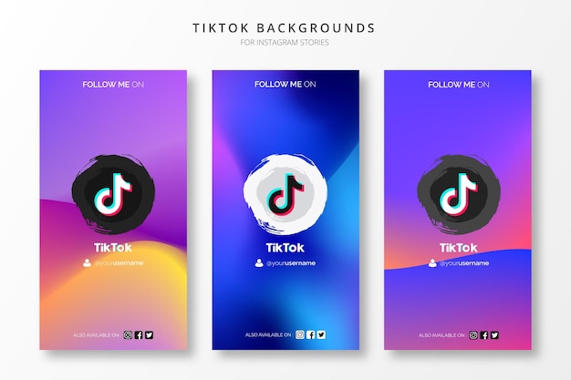 Vettore tik tok fantastica raccolta di storie insta