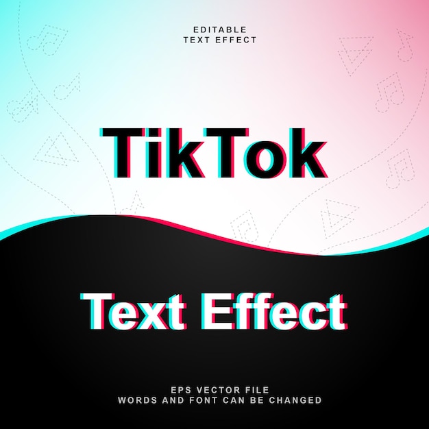 Tik Tok 편집 가능한 텍스트 효과