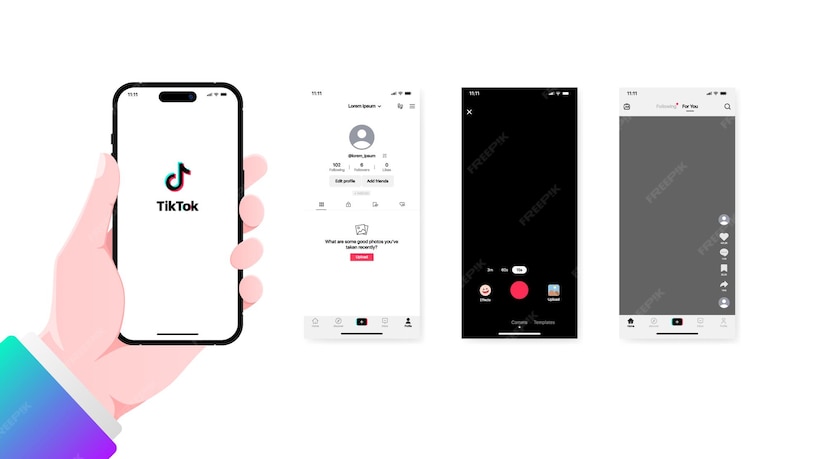 Premium Vector Tik Tok interface mockup Editorial Tik Tok interface Premium Vector Tik Tok interface mockup Editorial Tik Tok interface