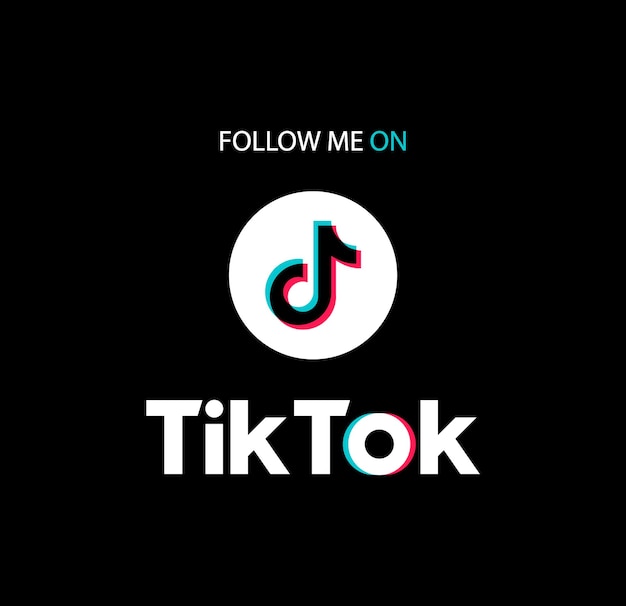 Tik tok 로고 검정색 배경