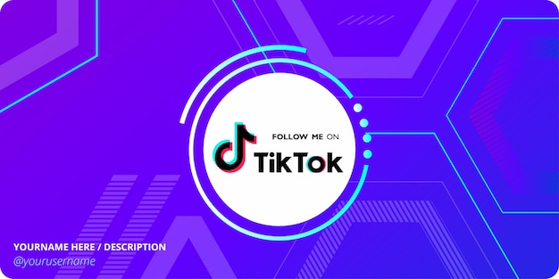 tik tok social media-sjabloon met geometrische abstracte achtergrond