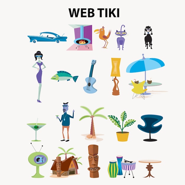 Vector tiki decorontwerp