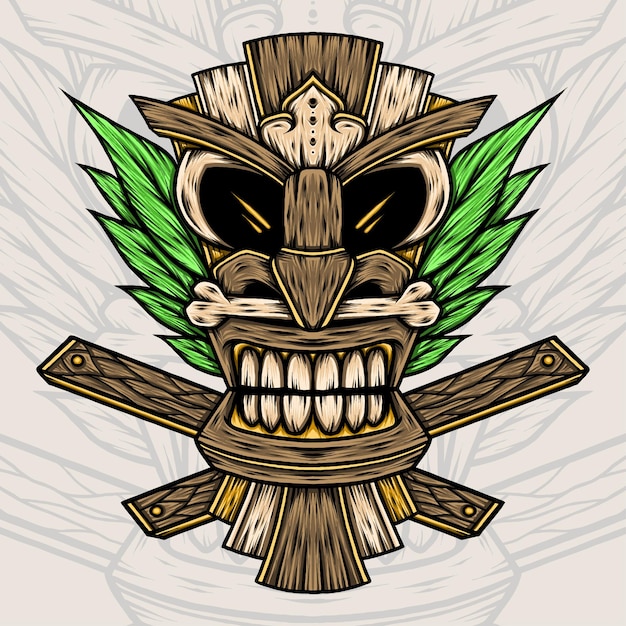 Tiki Mask Vector