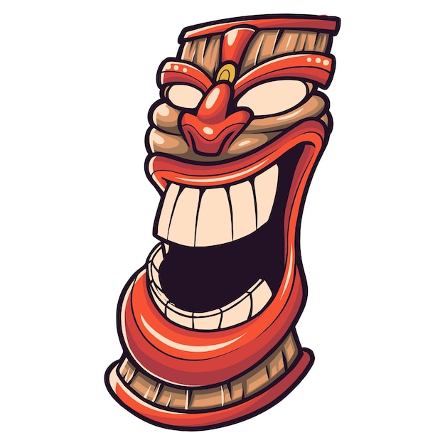 Vector tiki masker vector mascotte inspiratie