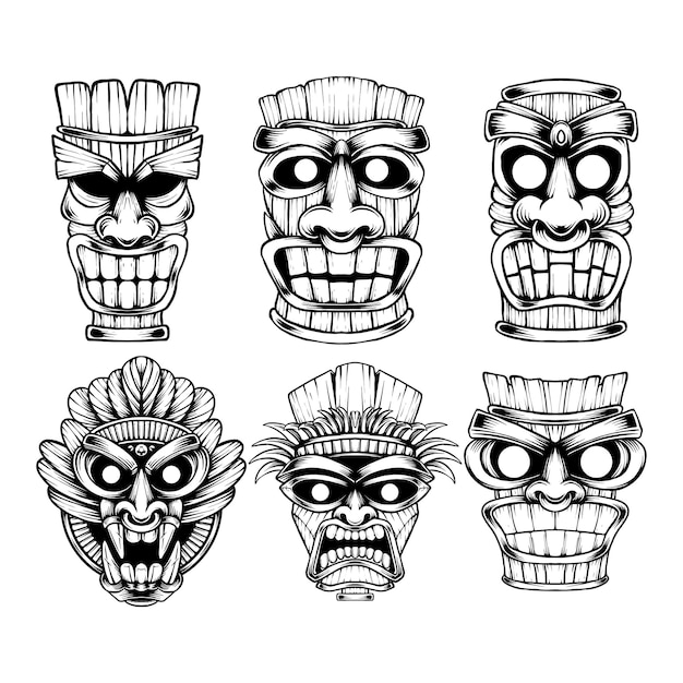 Tiki masker vector