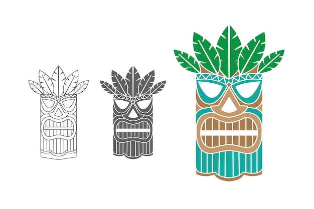 Vector tiki masker