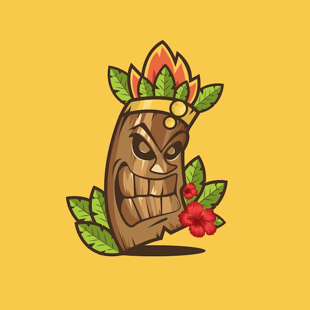 Tiki tribal masker.