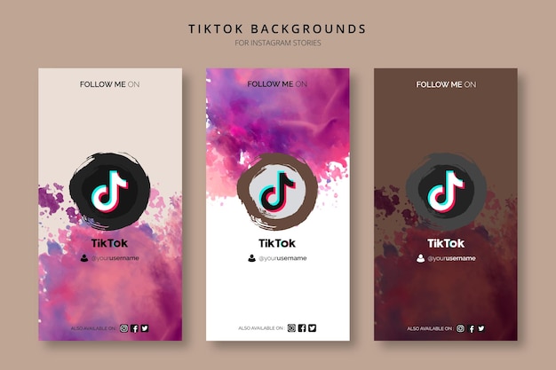 Sfondo di storie di instagram di pittura ad acquerello colorato astratto tiktok