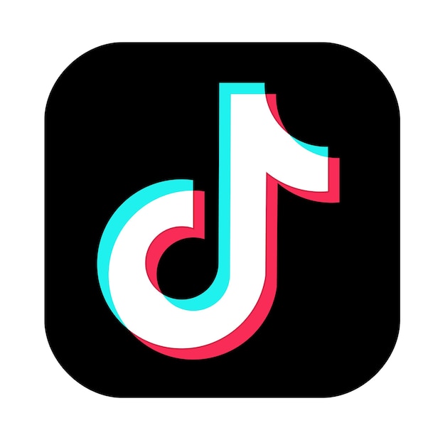 TikTok app icon Social media logo Vector illustration