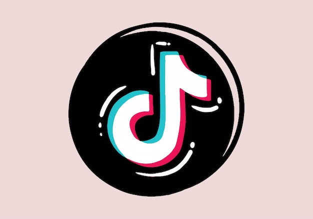 TikTok-knop voor sociale media telefoonpictogram symbool logo van TikTok Editorial web