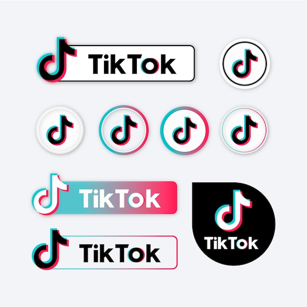 Vector tiktok logo collectie