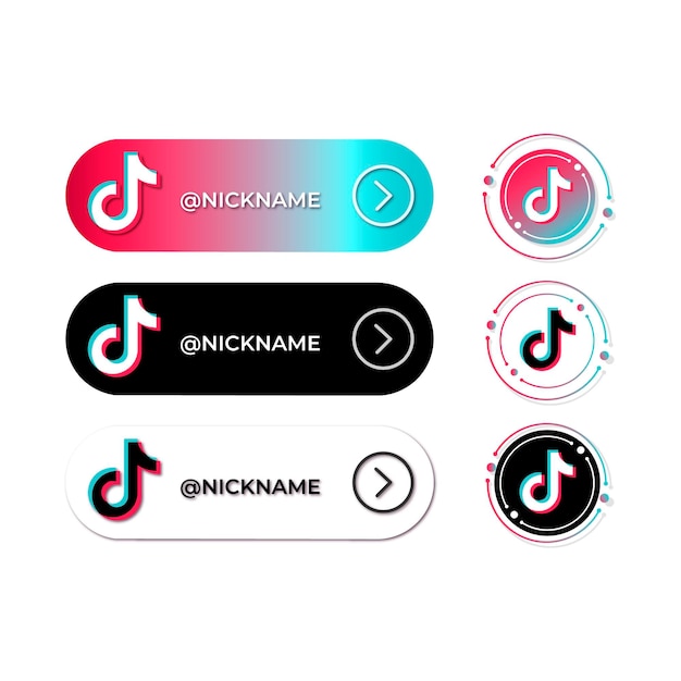 Vector tiktok logo collection