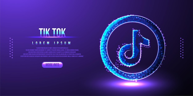 Sfondo di marketing sui social media di tiktok