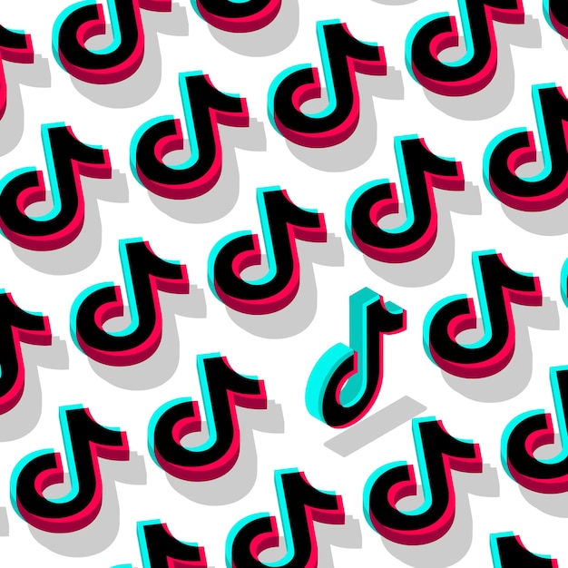 Vector tiktok social network pattern