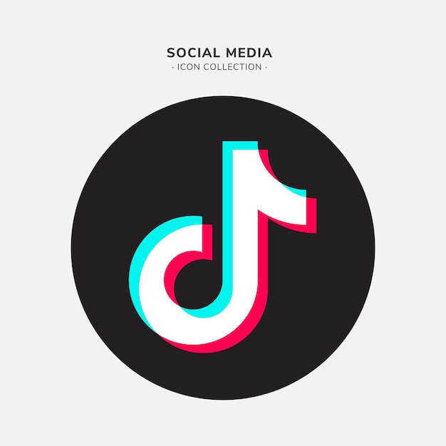 Vector tiktok vector social media icon