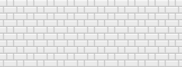 Tile brick background Seamless subway wall Vector illustration