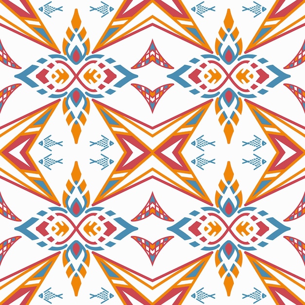 Tile seamless pattern design With colourful motifs Vector illustration EPS10