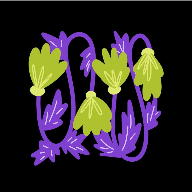 Vector tileable flower illustration element