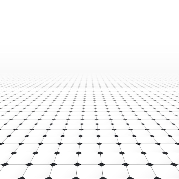 Tiled infinite floor Abstract background with perspective