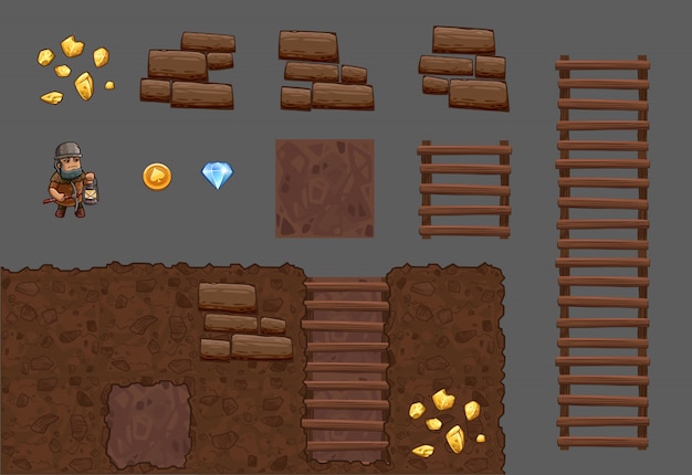 Tiles elements game pack