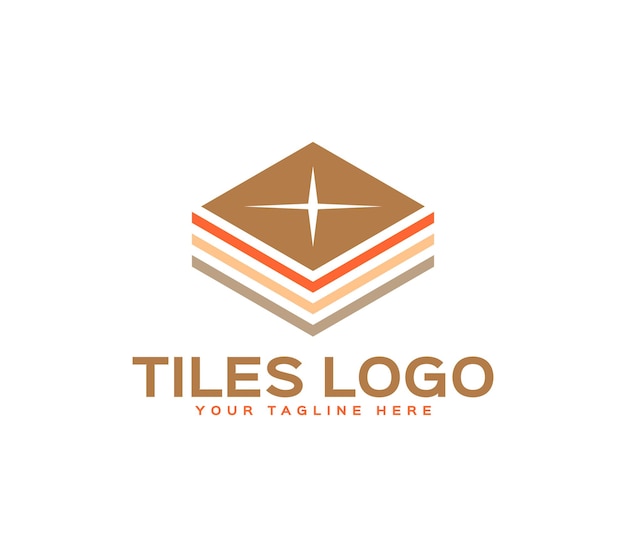 Vector tiles flooring logo design vector illustration template