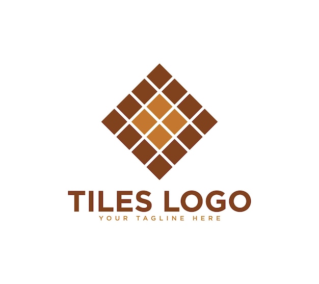 Vector tiles flooring logo design vector illustration template