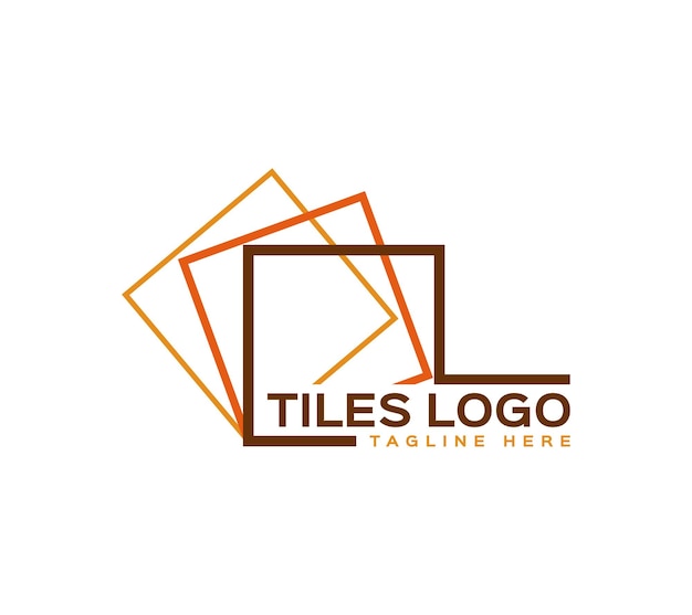 Vector tiles flooring logo design vector illustration template