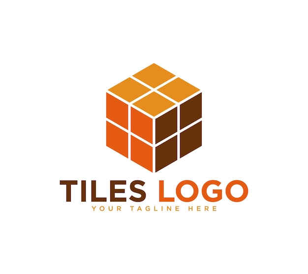 Tiles flooring logo design vector illustration template