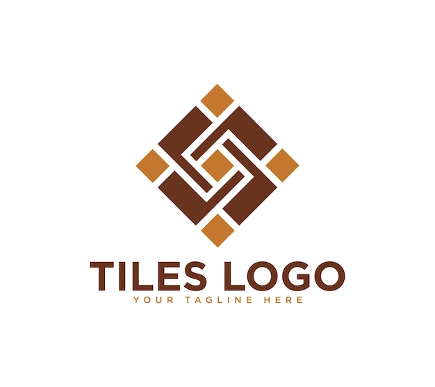 Vector tiles vloer logo ontwerp vector illustratie sjabloon