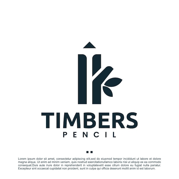 Vector timbers pencil ,product ,logo design template