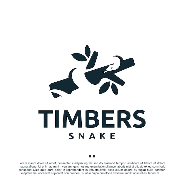 Vector timbers snake , climb , logo design template