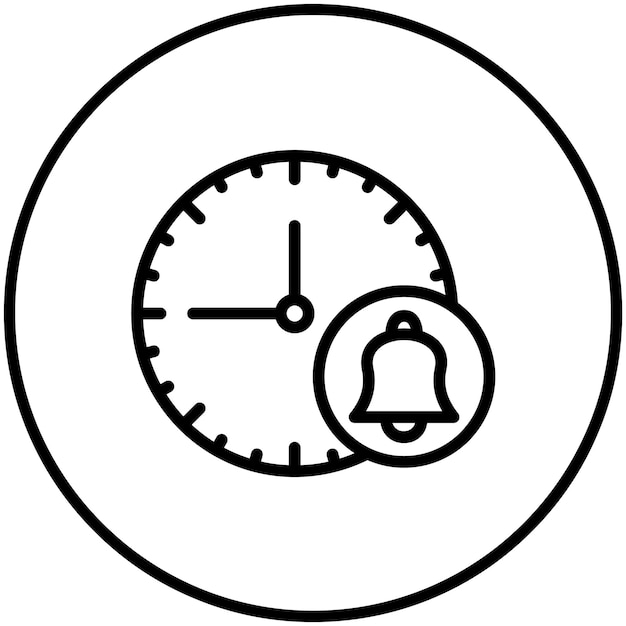時間と日付のアイコンセットのタイムアラートベクトルアイコンのイラスト