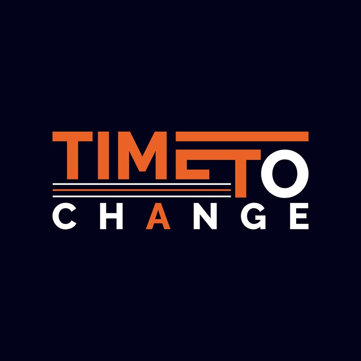 Vector time to change t-shirt typography design
