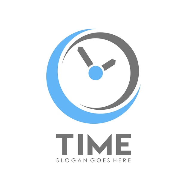 Time clock logo design template