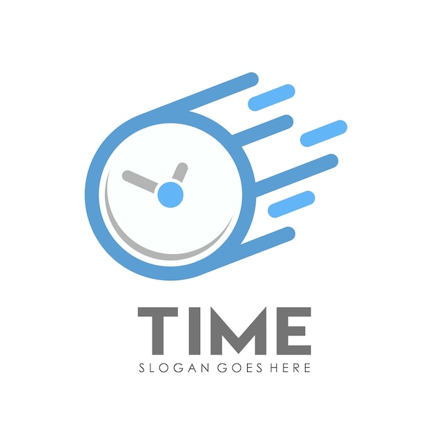 Modello di progettazione logo tempo orologio