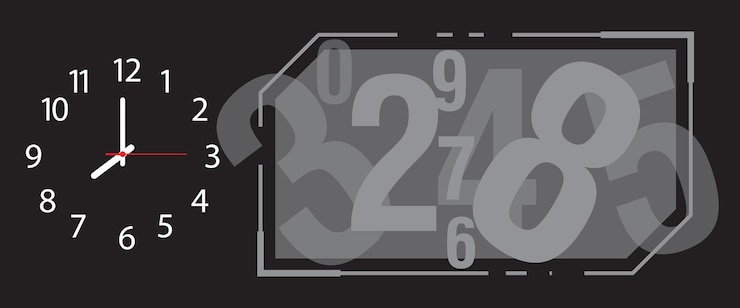 Vector time clock vector illustration design